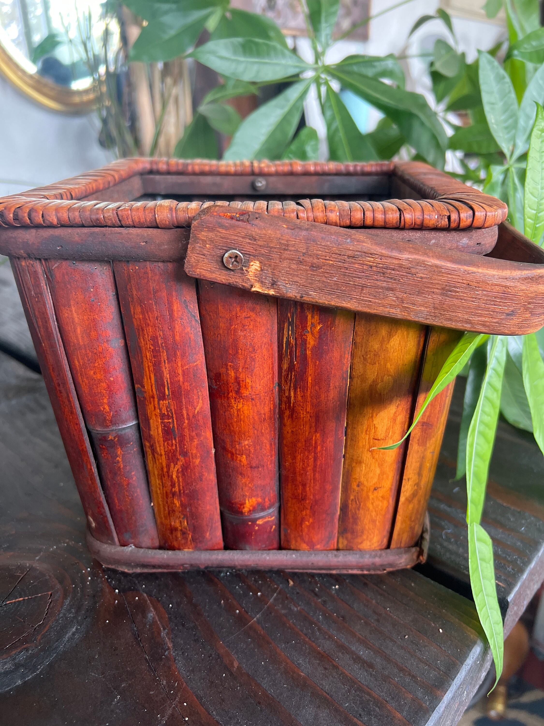 vintage-bamboo-basket-with-handle-etsy