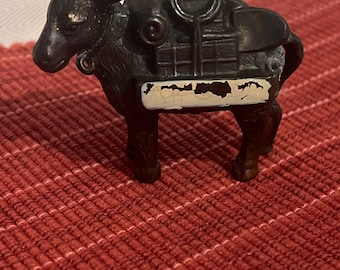 Vintage Little Metal Pack Mule with All Accessories on his back