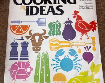 GREAT COOKING IDEAS 1978 by Hattie Carter Vintage Cookbook Recipes Baking Food 574 Multi Colored Pages Biggest Recipe Book 100s of Tips