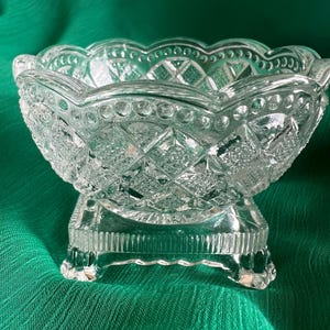 Vintage GLASS FOOTED Tiny Diverse DISH Candy, Salt, Rings, Spices, Candle, Soap, Incense Dish