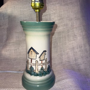 COUNTRY LAMP FARMHOUSE Vintage HandCrafted Hand Painted Table Lamp