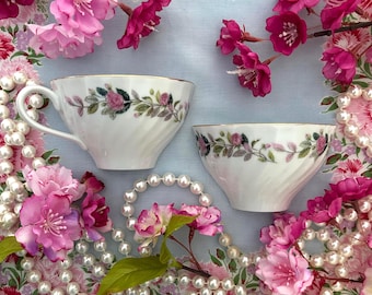 Teacup Halves: Mosaic Pieces, Succulent Holder, Mosaic supplies, broken dishes, cut china