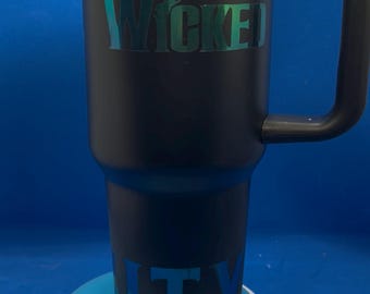 40 oz tumbler defy gravity, wicked, elphaba, witch