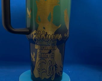 40 oz tumbler defy gravity, wicked, elphaba, witch
