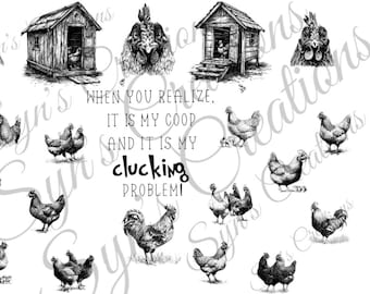 Chicken 40 oz tumbler full wrap, svg, png, cluckers, rooster