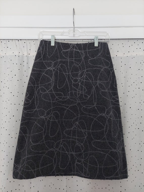 Vintage French Connection Grey Wool Skirt