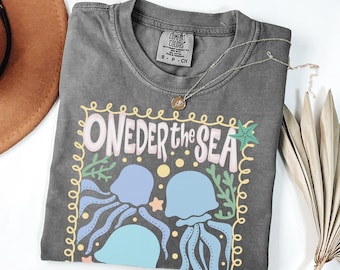 Oneder The Sea First Birthday Family Shirt, Match Aquarium 1st Birthday Girl Shirt Comfort Colors Mom Dad Tee Ocean Party Mommy and Me Shirt