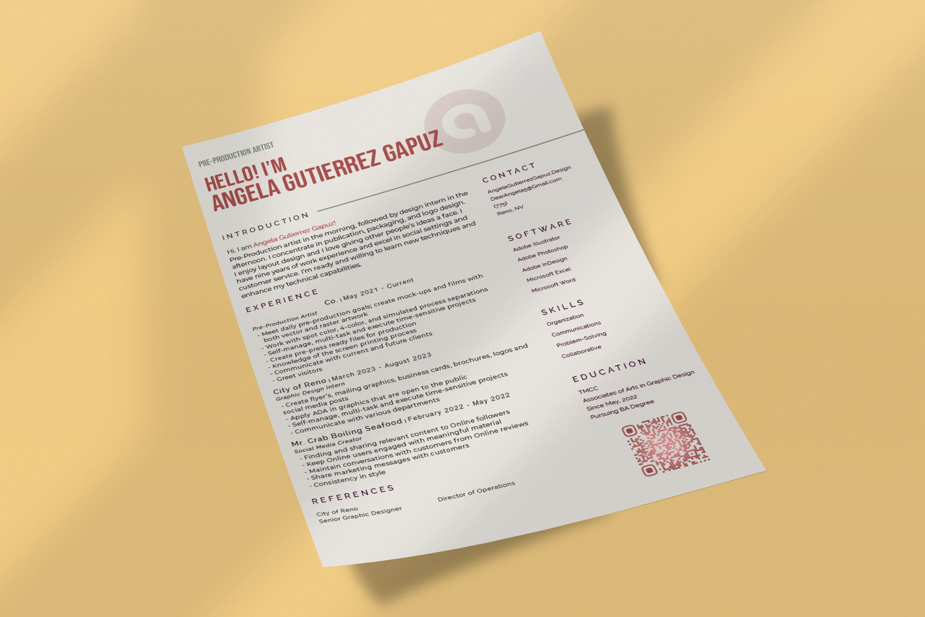 Modern Resume Template Resume for Mac CV Template for Mac Etsy