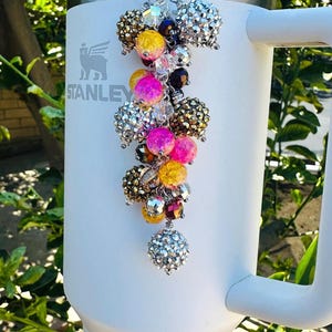 Stanley Cup Charm For Anyone, Fun Gifts, Stanley Cup Accessories, Tumbler Handle Cup, Silicone Beads, Acrylic Beads/ Straw Charm