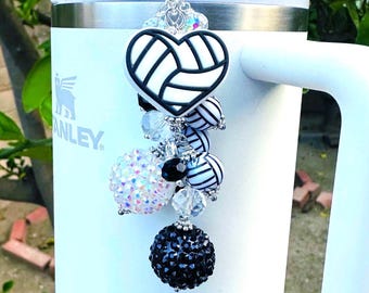 Stanley Baseball Tumbler Charm: Stanley Cup Handle Accessory, Soccer Silicone, Keychain, Handbag, Backpack Accessories