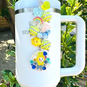 LaBubu Tumblr Straw Accessory, Keychain/ Handbag/ Backpack Charms/ Tumbler Handle/ Silicone Beads/ Fun Gifts