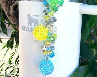 Beaded Dangle Straw Accessory, Tumbler Cup Charm