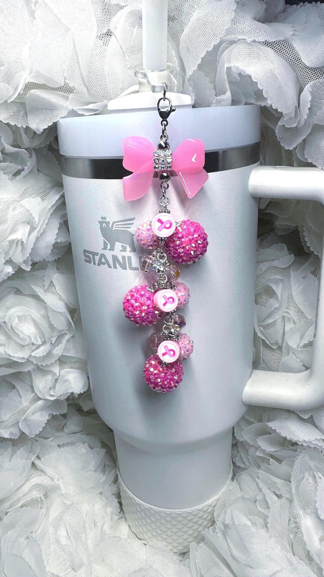 Breast Cancer Awareness Straw Topper: Pinkerton Rhinestone Accessory - Etsy