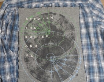 between the buried and me flannel shirt | Made in Asheville| Battle Flannel | hand crafted | Death Metal