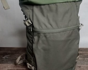 Handmade Backpack | day pack | Made in Asheville | roll top pack | ready to ship
