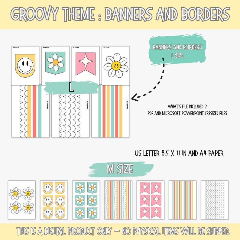 Groovy Welcome Back to School Bulletin Board Kit (digital Download) - Etsy