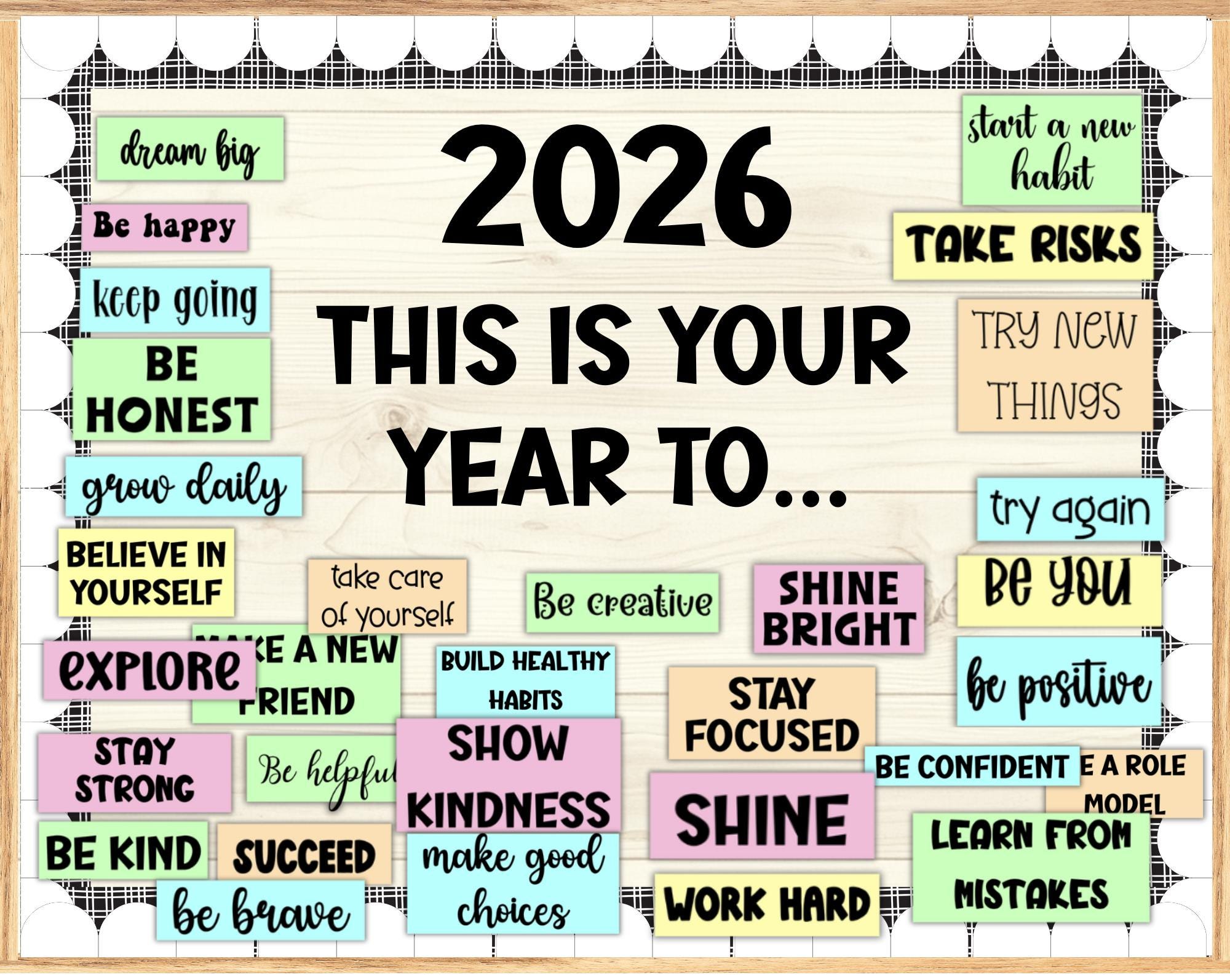 New Year 2026 Bulletin Board Kit | January Classroom Decor | Printable ...