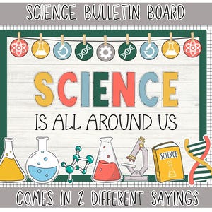 Science Bulletin Board or Classroom Door Decor |  Back to School Science Board | Printable Science Classroom Decor | Chemistry Classroom