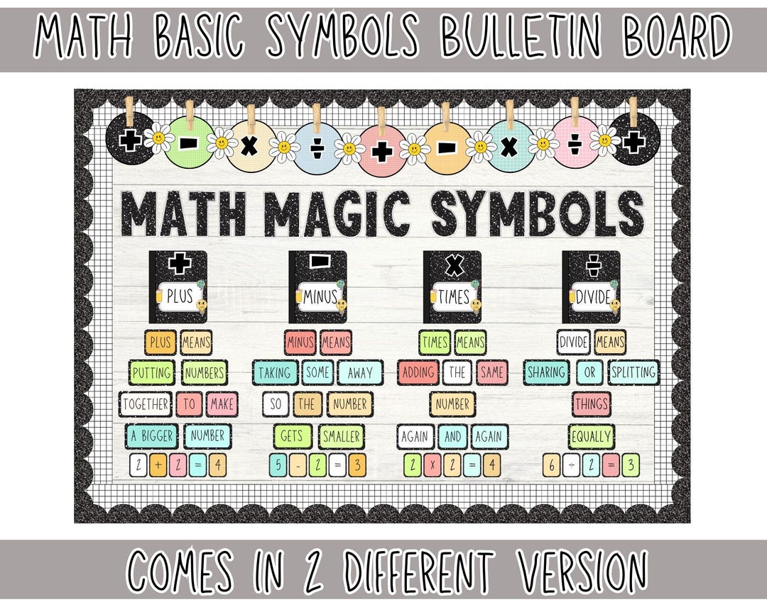 Math Bulletin Board Kit | Back to School Classroom Decor | Printable ...