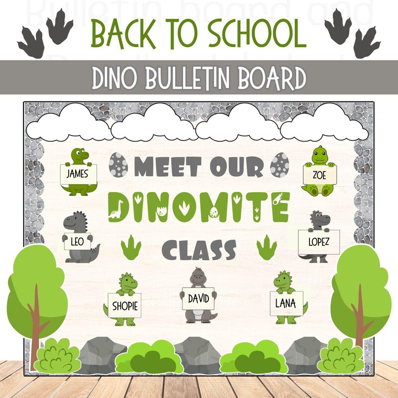 Dinosaur Bulletin Board - Etsy