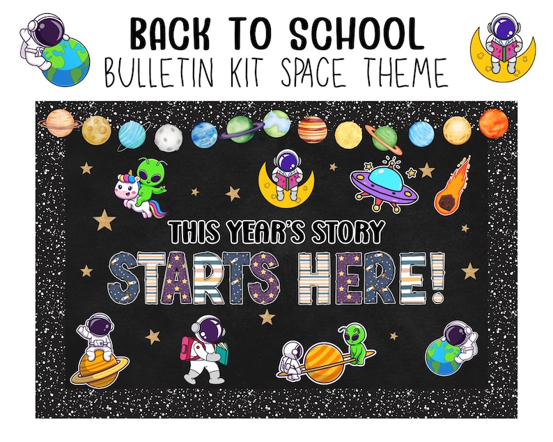 Back to School Bulletin Board | Space Theme Classroom Decor | Welcome ...