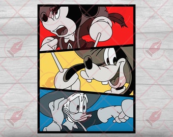 The 3 Musketeers Mickey And Friends | Digital File Set | svg, eps, png | for Cricut, Silhouette and more | Vector Art for Fans and Crafters