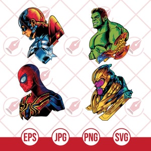 The Avengers Pack 4 png, jpg, eps, svg, digital file