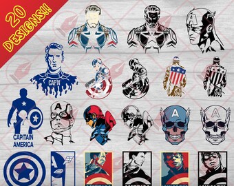 Captain America pack svg, png, eps
