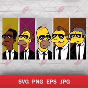 Simpsons Men In Black Digital File Set – svg, png, eps, jpg