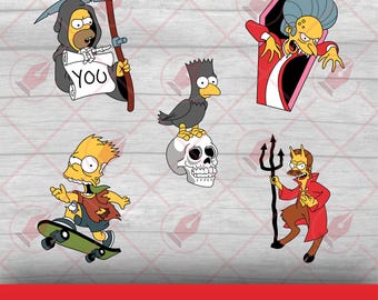 Characters From Treehouse of Horror | Digital File Set | svg, eps,jpg, png | for Cricut, Silhouette and more