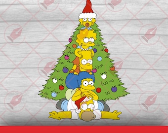 The Simpsons Christmas Tree | Digital File Set | svg, png, eps, jpg | for Cricut, Silhouette and more