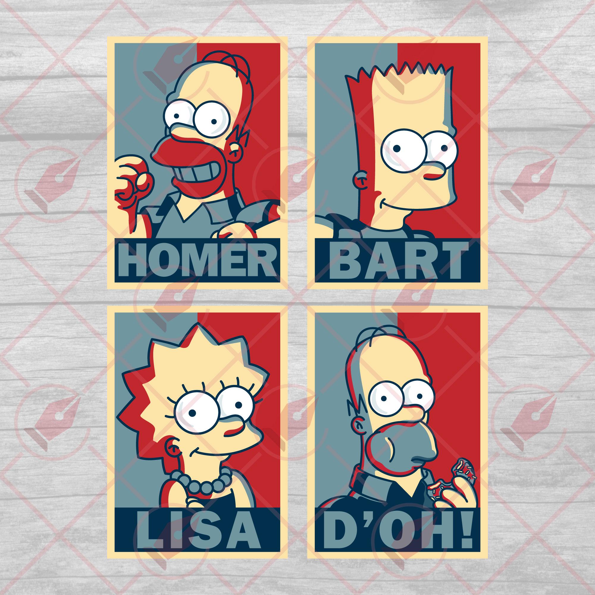Vector Simson The Simpsons Posters SVG: Vector Art Graphics (digital File Set) - Etsy
