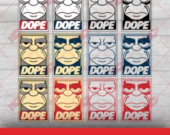 DOPE - The Simpsons Vector Graphics (Digital File Set)