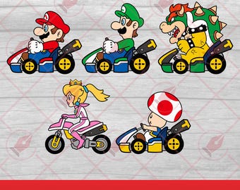 Mario Kart SVG Bundle: Vector Art Graphics (Digital File Set)
