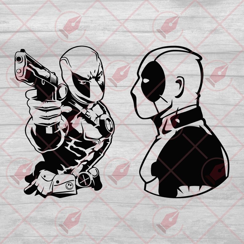 Deadpool SVG Vector Art: Cricut & Silhouette Files (digital Download ...
