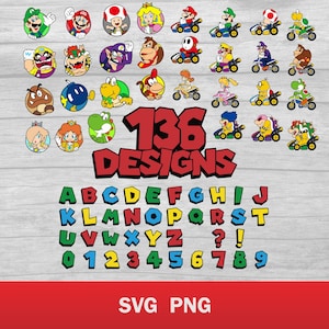 Super Mario SVG Bundle: Mario Kart Designs, Cricut & Silhouette (Digital File)