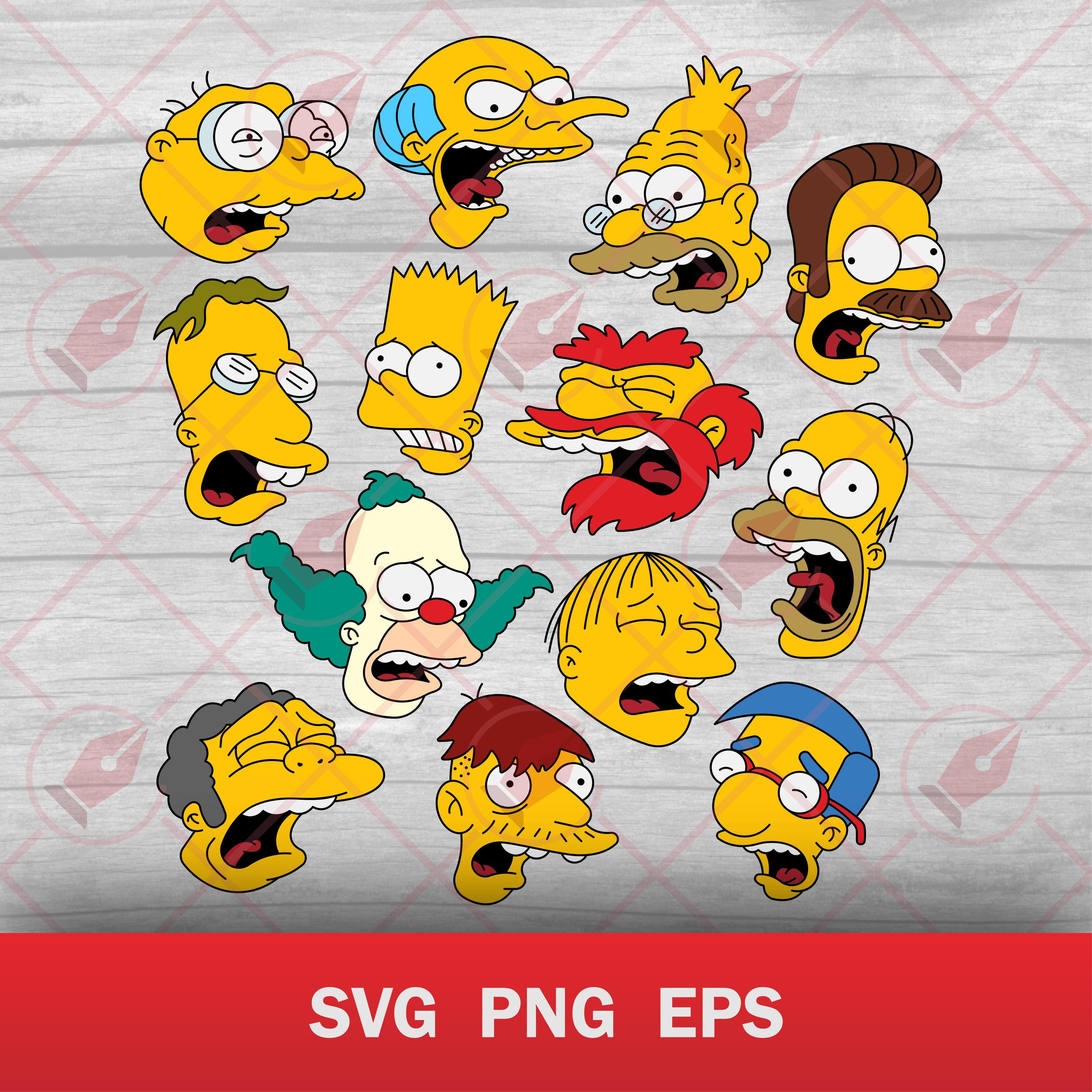 The Simpsons Character Faces Pack | Scary Scream Expressions ...