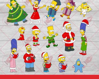 The Simpsons Christmas | Digital File Set | svg, eps, png | for Cricut, Silhouette and more