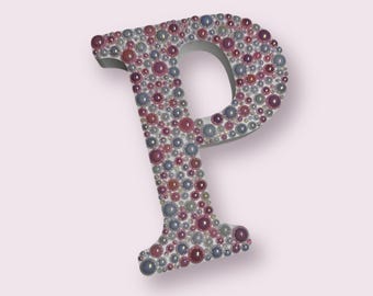 Pearl Rhinestone Letter - 6 Inch