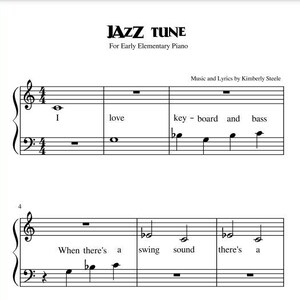 ジャズ チューン レベル 1 オリジナル リサイタル ソロ ピアノ 楽譜 (キンバリー スティール作曲) PDF
