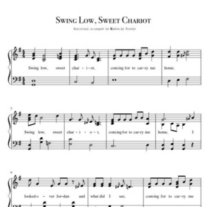 Swing Low Sweet Chariot Recital Sheet Music Piano PDF
