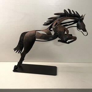 Scrap Metal Art Horse Sculpture: Handmade Home Decor Gift image 5