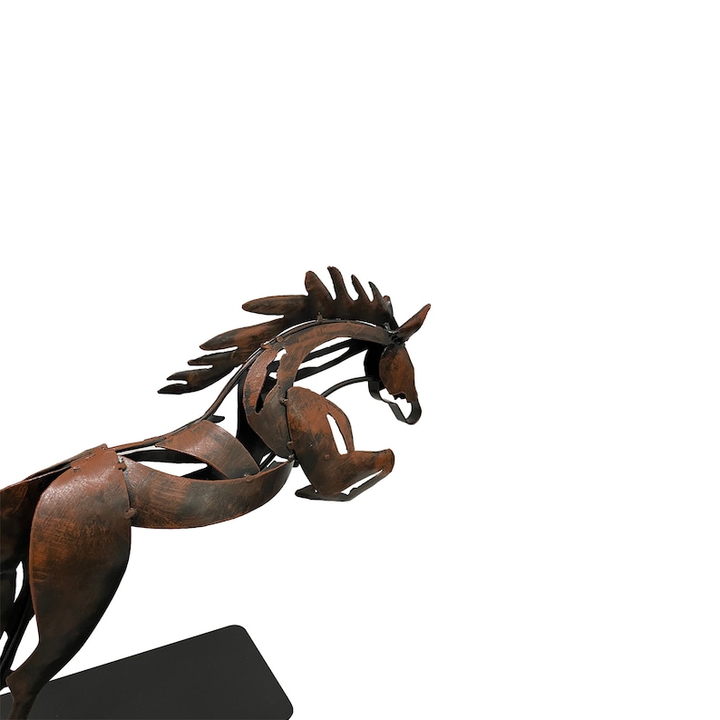 Scrap Metal Art Horse Sculpture: Handmade Home Decor Gift image 10