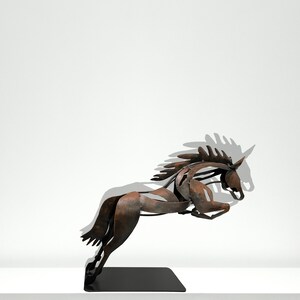 Scrap Metal Art Horse Sculpture: Handmade Home Decor Gift image 3