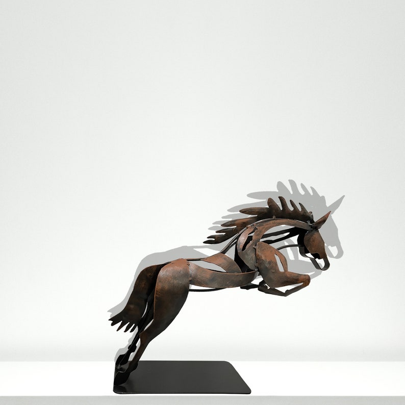 Scrap Metal Art Horse Sculpture: Handmade Home Decor Gift image 3