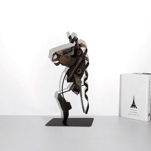 3D Horse Head Sculpture, Handmade Metal Art Sculpture, Lover Birthday Gift, Horse Figurine , Housewarming Decor, Rustic Horse Statue