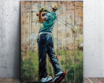 Not Quite A Professional Golfer Wooden Wall Hanging Art 3D Golfer