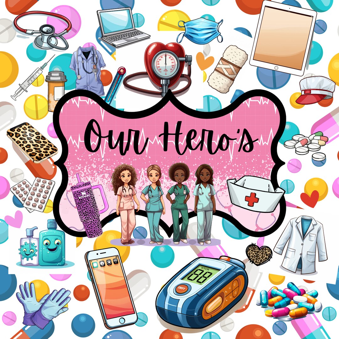 Medical Clip Art, Nurse Png, Commercial Use Graphics, PNG, Sublimation ...