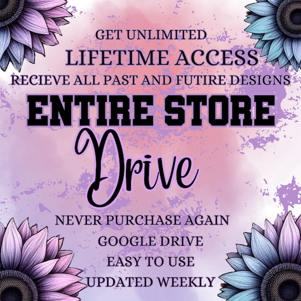 ENSEMBLE DU MAGASIN - Tous les modèles passés et futurs - Accès Google Drive - Toute la boutique Etsy - Super facile à utiliser Nouveaux modèles ajoutés chaque semaine