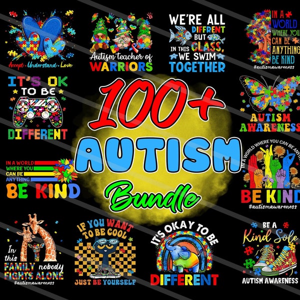 100+ Autism Designs Bundle, Autism Awareness Png, Autism Quote Png, Au-Some, Autism Mom Png, Puzzle Png, Autism Ribbon Png, Puzzle Piece Png